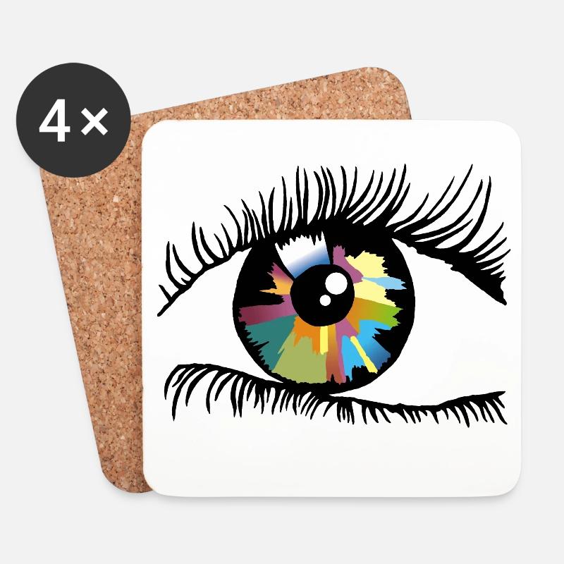 Iris - Coasters (set of 4) - white