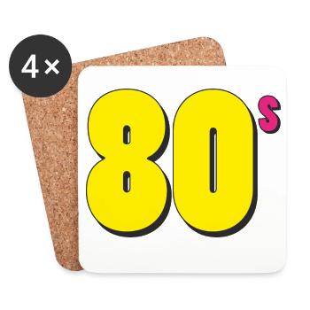 80s BIG - Untersetzer (4er-Set) - Weiß - Vorne