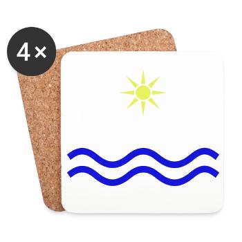 KEFALONIA-Griechenland Sonnenwasser - Untersetzer (4er-Set) - Weiß - Vorne