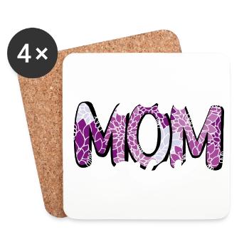 Best mom ever blumen muttertag lettering love mama - Untersetzer (4er-Set) - Weiß - Vorne