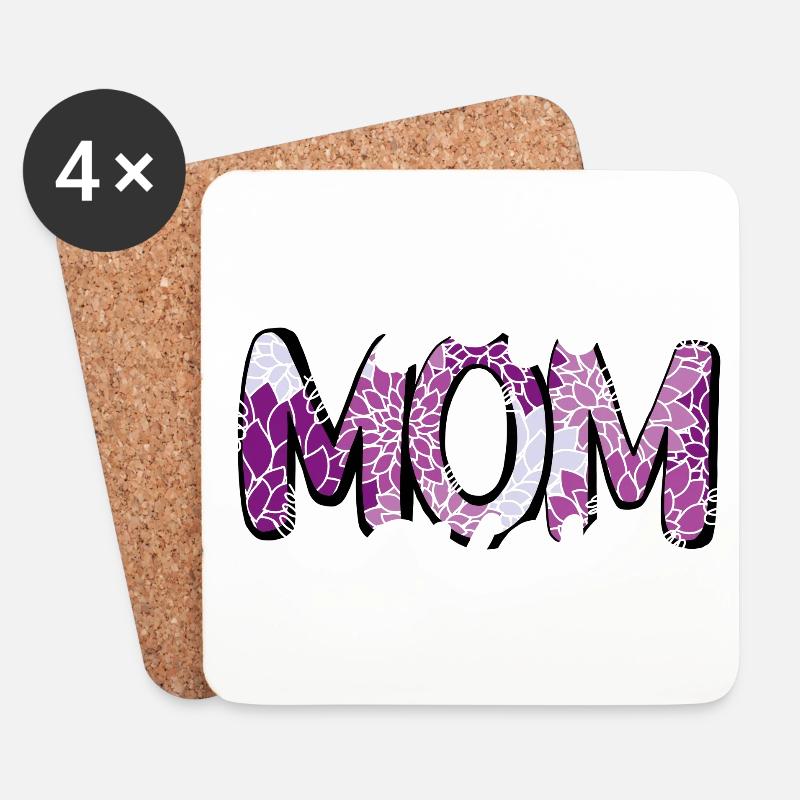 Best mom ever blumen muttertag lettering love mama - Untersetzer (4er-Set) - Weiß