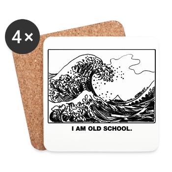 Old School Wave - Coasters (set of 4) - white - Front