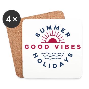 Good Summer Holiday Vibes USA - Coasters (set of 4) - white - Front