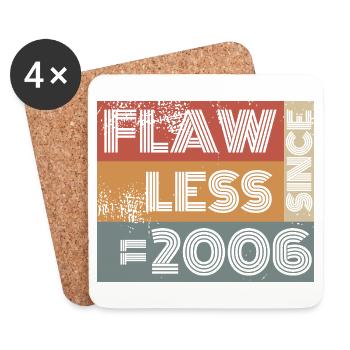 18. Birthday Flawless since 11/2006 - Coasters (set of 4) - white - Front
