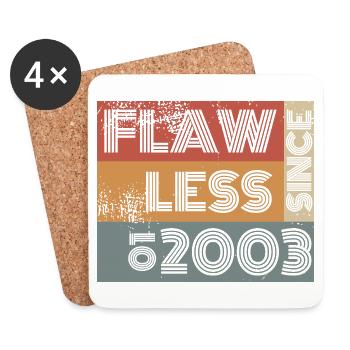 22. Geburtstag Flawless since 10/2002 - Untersetzer (4er-Set) - Weiß - Vorne