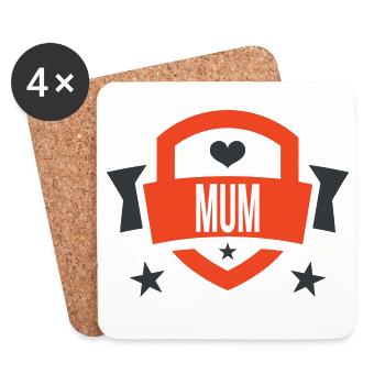 Maman d'Amour - Mother's Day - Coasters (set of 4) - white - Front