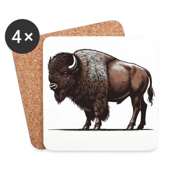 Bison - Untersetzer (4er-Set) - Weiß - Vorne