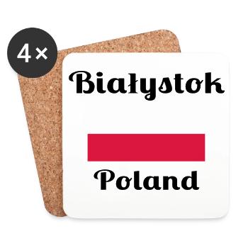 Białystok Polen - Stilvolle Drucke - Untersetzer (4er-Set) - Weiß - Vorne
