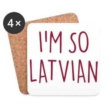 I'M SO LATVIAN Latvia Lettland - Untersetzer (4er-Set) - Weiß - Vorne