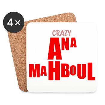CRAZY MAHBOUL ANA - Untersetzer (4er-Set) - Weiß - Vorne