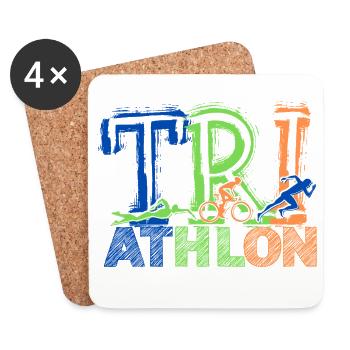 TRIATHLON - Next Level - Untersetzer (4er-Set) - Weiß - Vorne