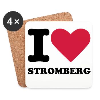 Stromberg Mit Spruch I Love Stromberg - Untersetzer (4er-Set) - Weiß - Vorne