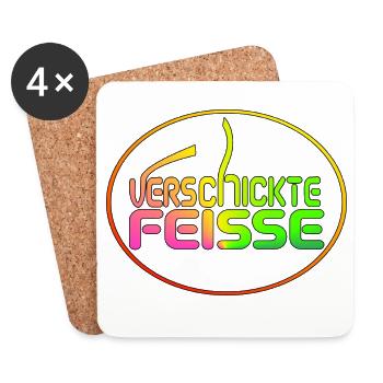 Verschickte Feisse - Untersetzer (4er-Set) - Weiß - Vorne