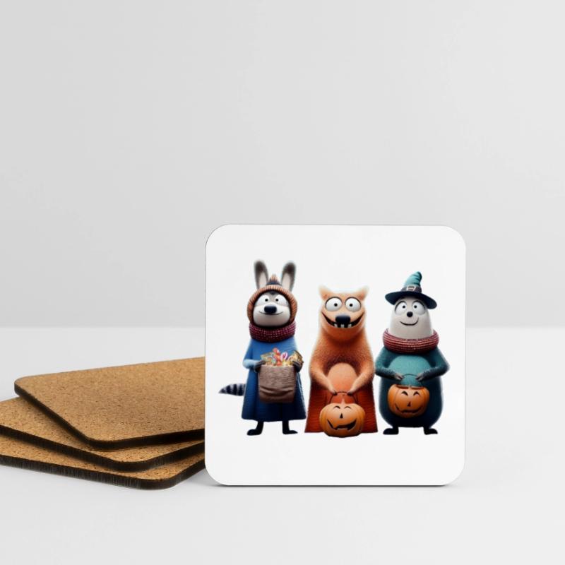Halloween Squad – Süßes oder Saures Wooligans Untersetzer (4er-Set)