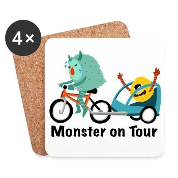 Monstre en tournée - Dessous de verre (lot de 4) - blanc - Devant