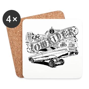 E.S.C. Lowrider - Untersetzer (4er-Set) - Weiß - Vorne