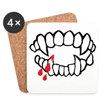Halloween - Dessous de verre (lot de 4) - blanc - Devant