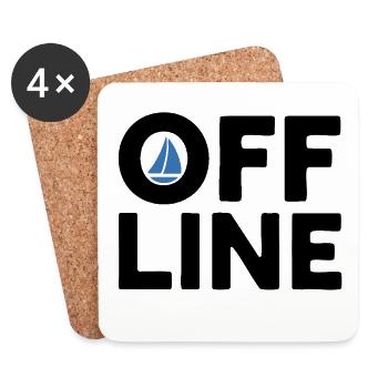 Offline – Sailing, Sea & Freedom, Skipper - Coasters (set of 4) - white - Front