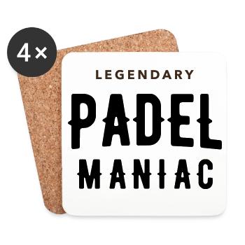 Padel-Maniac - Untersetzer (4er-Set) - Weiß - Vorne