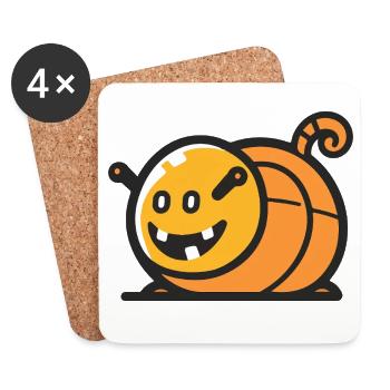 Schnecke Halloween Zombie - Untersetzer (4er-Set) - Weiß - Vorne