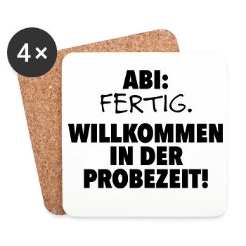 Abitur finished - Coasters (set of 4) - white - Front