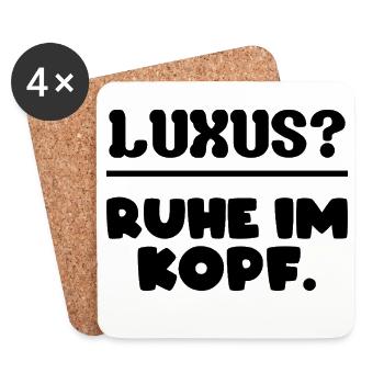 Luxury? Peace of mind. - Coasters (set of 4) - white - Front