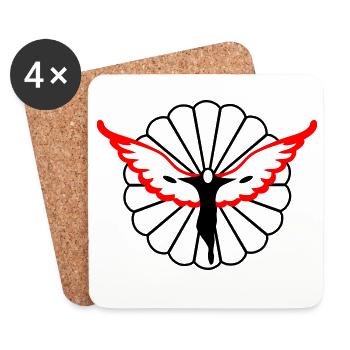 Ange - Dessous de verre (lot de 4) - blanc - Devant