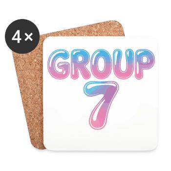 Drôle Groupe 7 67 Meme Halloween Costume - Dessous de verre (lot de 4) - blanc - Devant