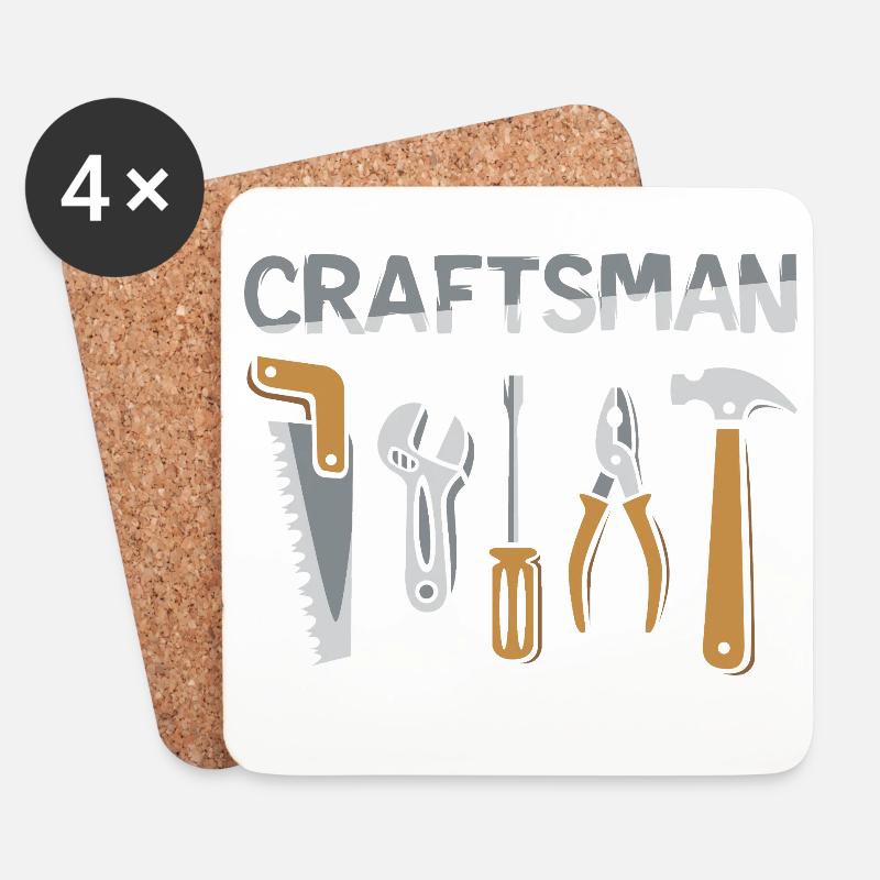 Craftsman Werkzeuge Handwerker Design - Untersetzer (4er-Set) - Weiß