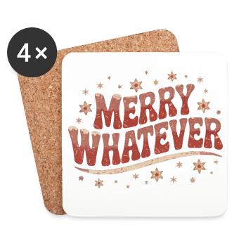 Funny Christmas motif Christmas grouch - Coasters (set of 4) - white - Front