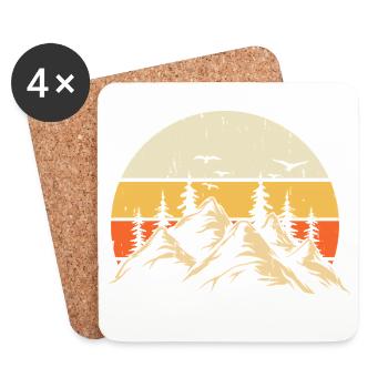 Hiking Hiker Mountaineer Gift - Coasters (set of 4) - white - Front