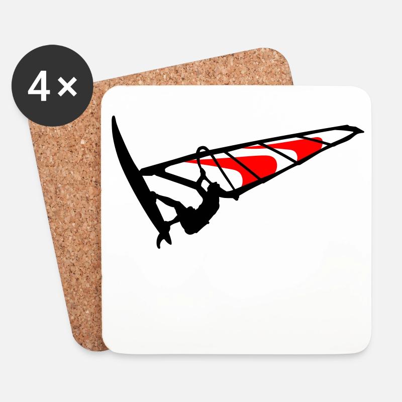 Windsurfing - Untersetzer (4er-Set) - Weiß