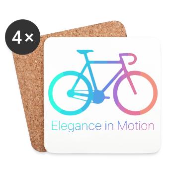 Eleganz in Bewegung Fahrrad - Untersetzer (4er-Set) - Weiß - Vorne