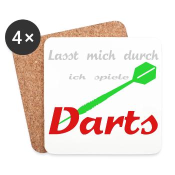 fléchettes - Dessous de verre (lot de 4) - blanc - Devant