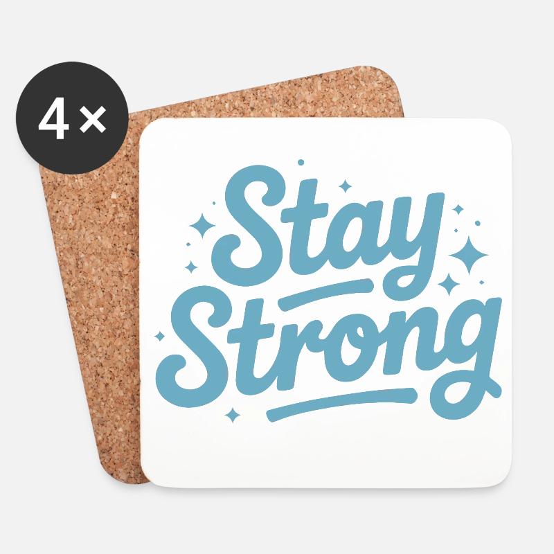 Stay Strong Drehbuch mit Stars - Untersetzer (4er-Set) - Weiß