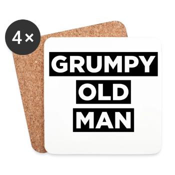 GRUMPY OLD MAN - Dessous de verre (lot de 4) - blanc - Devant