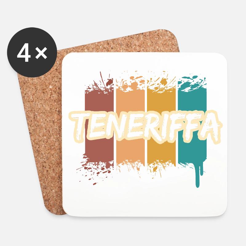 Teneriffa Teneriffa - Untersetzer (4er-Set) - Weiß