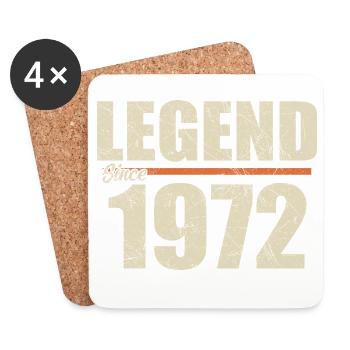 Jubiläum 1972 | Legende seit 1972 - Untersetzer (4er-Set) - Weiß - Vorne