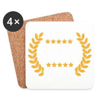 Meilleur cadeau de nom de légende de Houx de tous les temps - Dessous de verre (lot de 4) - blanc - Devant