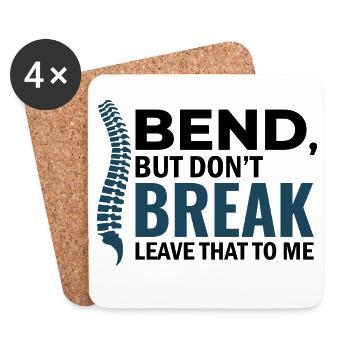 Chiropractor Bend But Dont Break Professional DC  - Coasters (set of 4) - white - Front