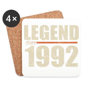 Anniversary 1992 | Legend since 1992 - Coasters (set of 4) - white - Front