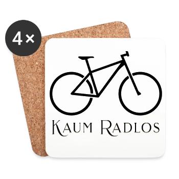 Motif statement du vélo de route minimaliste - Dessous de verre (lot de 4) - blanc - Devant