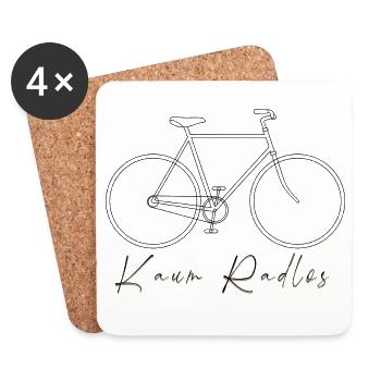 Linienrad: Minimalist Bicycle Hardly Wheelless - Coasters (set of 4) - white - Front