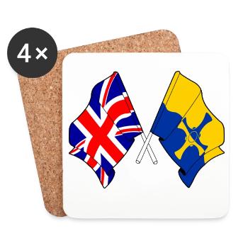 Durham & Great Britain - Coasters (set of 4) - white - Front