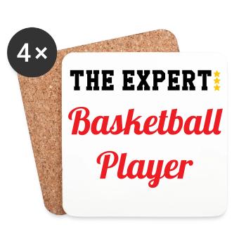 L'Expert du Basket - Dessous de verre (lot de 4) - blanc - Devant