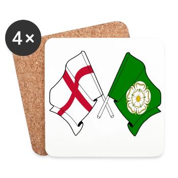 North Yorkshire & England kreuzten sich - Untersetzer (4er-Set) - Weiß - Vorne
