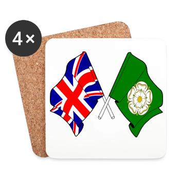 North Yorkshire und Großbritannien kreuzten sich - Untersetzer (4er-Set) - Weiß - Vorne