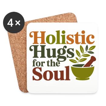 Herbalist Holistic Hugs For The Soul Professional  - Coasters (set of 4) - white - Front