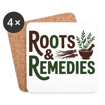Herbalist Roots Remedies Professional Clinical  - Coasters (set of 4) - white - Front