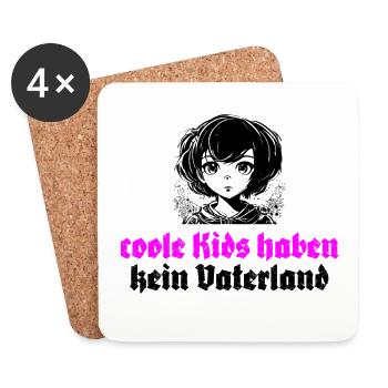 coole Kids haben kein Vaterland - Untersetzer (4er-Set) - Weiß - Vorne